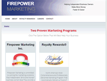 Tablet Screenshot of firepowermarketing.com